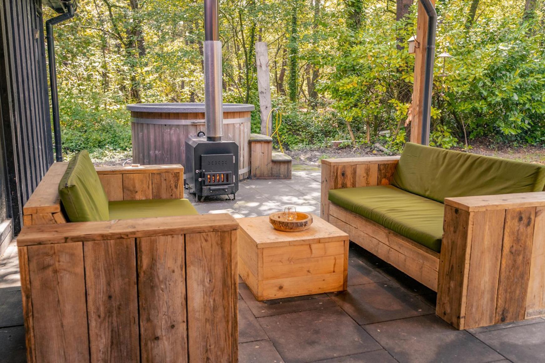 Wellness In The Woods - 4P Tinyhouse Met Prive Sauna & Hottub Diessen Luaran gambar
